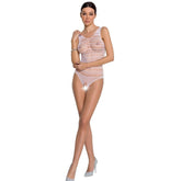 BODYSTOCKING PASSION WOMAN BS086 - TAGLIA UNICA BIANCO