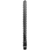 ALL BLACK - DOCCIA ANALE IN SILICONE RIGATA 27 CM