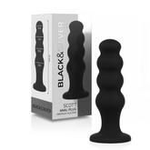 BLACK&SILVER - SCOTT PREMIUM SILICONE ANAL PLUG NERO