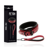 FETISH SUBMISSIVE DARK ROOM COLLARE CON CATENA E FODERA IN NEOPRENE