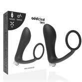 VIBRATORE PROTESICO RICARICABILE addicted TOYS NERO