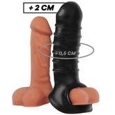 MANICOTTO EXTRA COMFORT PER ESTENSORE DEL PENE VIRILXL V15 NERO