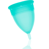 COPPA MENSTRUALE STERCUP TAGLIA S AQUAMARINA COLORE SILICONE FDA