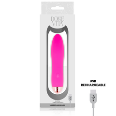 VIBRATORE RICARICABILE DOLCE VITA QUATTRO ROSA 7 VELOCITÀ