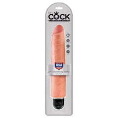 KING COCK 25,4 CM VIBRANTE RIGIDO - CARNE