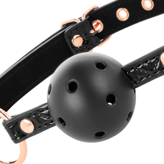 BEGME BLACK EDITION BALL GAG VEGAN IN PELLE