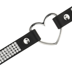 COQUETTE CHIC DESIRE CHOKER ARTIGIANALE IN PELLE VEGAN - CUORE