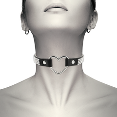 COQUETTE CHIC DESIRE CHOKER ARTIGIANALE IN PELLE VEGAN - CUORE