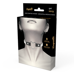 COQUETTE CHIC DESIRE CHOKER ARTIGIANALE IN PELLE VEGAN - CUORE