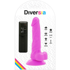 DIVERSIA DILDO VIBRANTE FLESSIBILE 18 CM - VIOLA