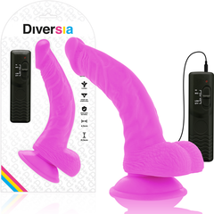 DIVERSIA DILDO VIBRANTE FLESSIBILE 21,5 CM - VIOLA