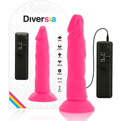 DIVERSIA DILDO FLESSIBILE CON VIBRAZIONE 23 CM - ROSA