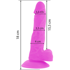 DIVERSIA DILDO VIBRANTE FLESSIBILE 18 CM - VIOLA