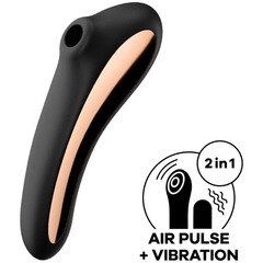 SATISFYER DUAL KISS CLIT STIMOLANTE - NERO