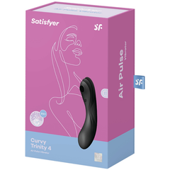 VIBRATORE SATISFYER CURVY TRINITY 4 AIR PULSE - NERO