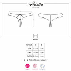 OBSESSIVE - ALABASTRA THONG CROTCHLESS WHITE