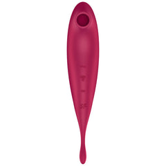 SATISFYER TWIRLING PRO+ AIR PULSE STIMULATOR & VIBRATOR APP - RED