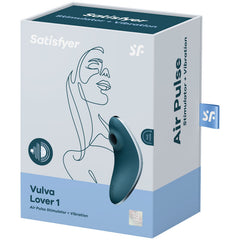 SATISFYER VULVA LOVER 1 STIMOLATORE DI IMPULSI D''ARIA E VIBRATORE - BLU