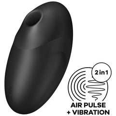 SATISFYER VULVA LOVER 3 STIMOLATORE E VIBRATORE A IMPULSI D'ARIA - NERO