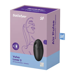 SATISFYER VULVA LOVER 3 STIMOLATORE E VIBRATORE A IMPULSI D'ARIA - NERO