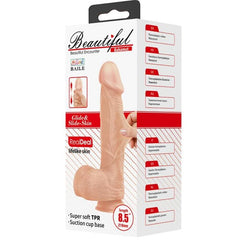 BELLISSIMO INCONTRO BAHAMUT DILDO REALISTICO E FLESSIBILE 21,8 CM - CARNE
