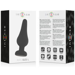 TAPPO ANALE INTENSO PIPO L SILICONE NERO 13 CM