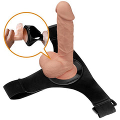 PRETTY LOVE - HARNESS SLIP IMBRACATURA UNIVERSALE CON DILDO JERRY 21,8 CM NATURALE