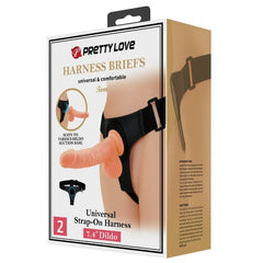 PRETTY LOVE - HARNESS SLIP HARNESS UNIVERSALE CON DILDO TOM 20 CM NATURALE