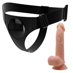 PRETTY LOVE - HARNESS SLIP HARNESS UNIVERSALE CON DILDO KEVIN 19 CM NATURALE