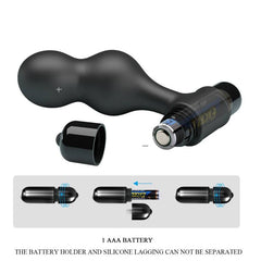 MR PLAY - PLUG ANALE VIBRANTE IN SILICONE NERO