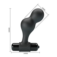 MR PLAY - PLUG ANALE VIBRANTE IN SILICONE NERO