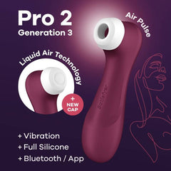 SATISFYER PRO 2 GENERACI N 3 - VINO ROSSO  BLUETOOTH &  APP