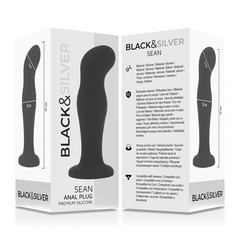BLACK&SILVER - PLUG ANALE IN SILICONE PREMIUM SEAN NERO