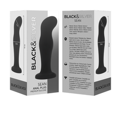 BLACK&SILVER - PLUG ANALE IN SILICONE PREMIUM SEAN NERO