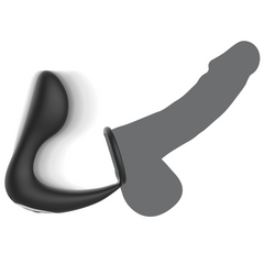 BLACK&SILVER - MASSAGGIATORE ANALE CON TELECOMANDO IN SILICONE NERO RICARICABILE