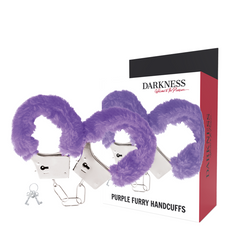DARKNESS PLEASURE MANETTE IN PELLICCIA VIOLA