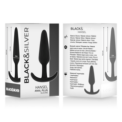 BLACK&SILVER - HANSEL SILICONE LOOP ANAL PLUG TAGLIA S