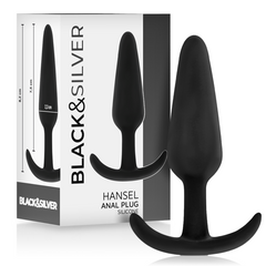 BLACK&SILVER - HANSEL SILICONE LOOP ANAL PLUG TAGLIA S
