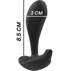 BLACK&SILVER - TELECOMANDO IN SILICONE CON PLUG ANALE DWAYNE