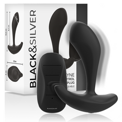 BLACK&SILVER - TELECOMANDO IN SILICONE CON PLUG ANALE DWAYNE