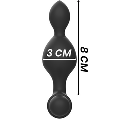 BLACK&SILVER - TELECOMANDO TUCKER PETIT ANAL PLUG IN SILICONE