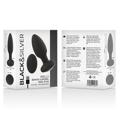 BLACK&SILVER - TELECOMANDO ROTATORE ANALE IN SILICONE TAPPO POZZETTI