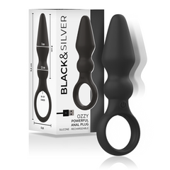 BLACK&SILVER - OZZY POTENTE PLUG ANALE IN SILICONE