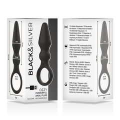 BLACK&SILVER - OZZY POTENTE PLUG ANALE IN SILICONE