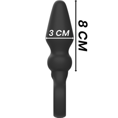 BLACK&SILVER - OZZY POTENTE PLUG ANALE IN SILICONE