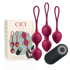 CICI BEAUTY PREMIUM SILICONE 3 PERLINE VIBRANTI KEGEL TELECOMANDO