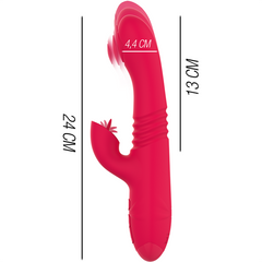 INTENSE - VIBRATORE MULTIFUNZIONE RICARICABILE UP & DOWN CON LINGUA ROSSA