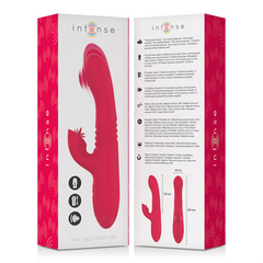 INTENSE - VIBRATORE MULTIFUNZIONE RICARICABILE UP & DOWN CON LINGUA ROSSA
