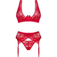 OBSESSIVE - SET TRE PEZZI LACELOVE ROSSO