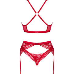 OBSESSIVE - SET TRE PEZZI LACELOVE ROSSO
